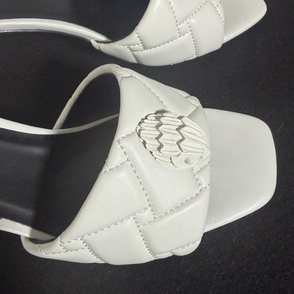 Kurt Geiger London Kensington White Quilted Leather Mules - Picture 2 of 4